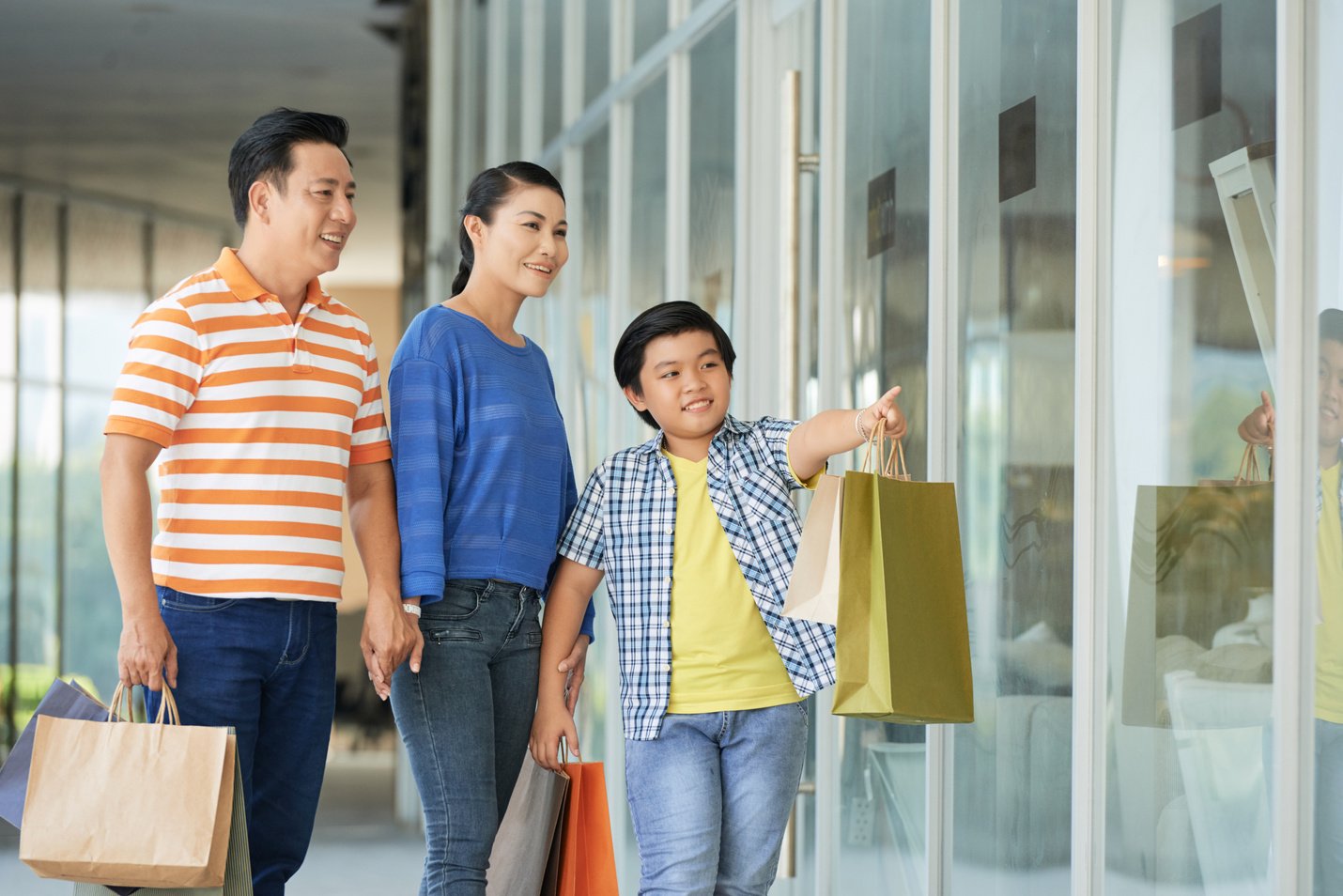 Family Shopping Together