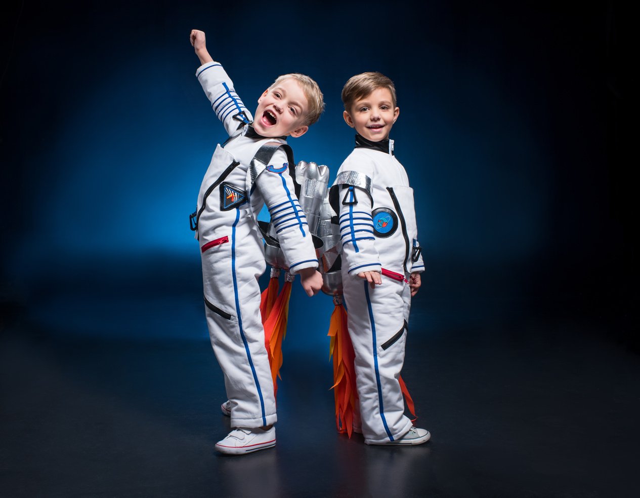 Kids in space suits