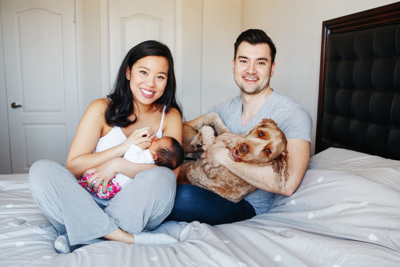 Happy Family with Pet Dog